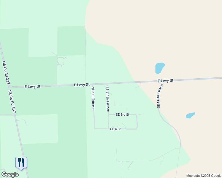 map of restaurants, bars, coffee shops, grocery stores, and more near 11250 East Levy Street in Williston