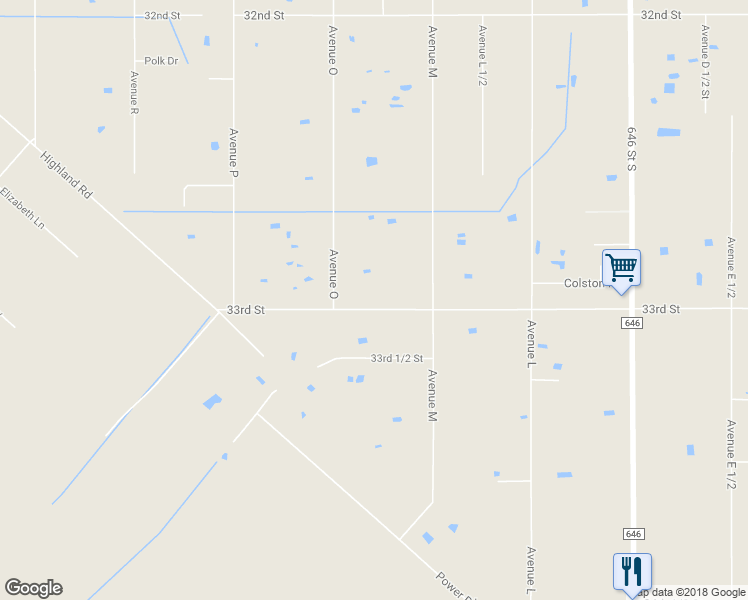 map of restaurants, bars, coffee shops, grocery stores, and more near 12720 33rd Street in Santa Fe