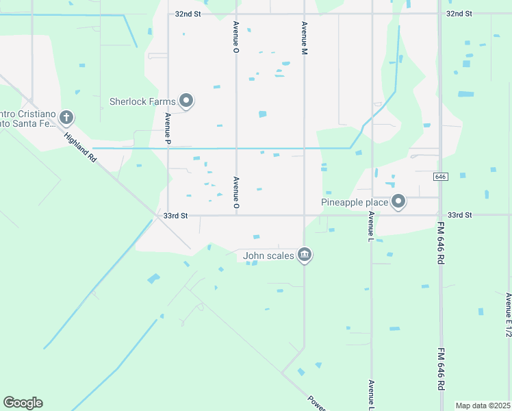 map of restaurants, bars, coffee shops, grocery stores, and more near 12720 33rd Street in Santa Fe