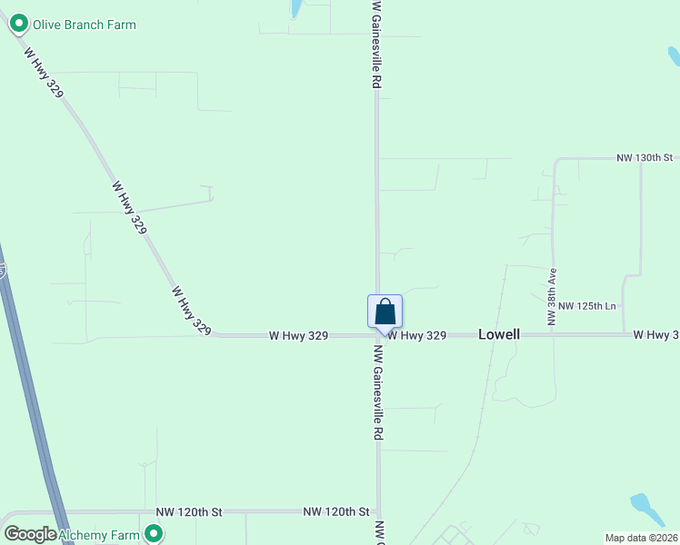 map of restaurants, bars, coffee shops, grocery stores, and more near 12610 Northwest Gainesville Road in Reddick