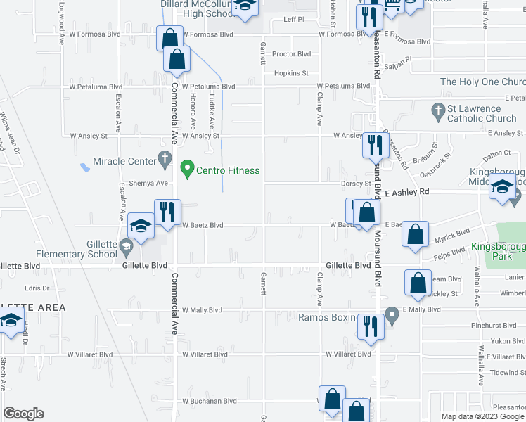 map of restaurants, bars, coffee shops, grocery stores, and more near 9011 Garnett Avenue in San Antonio