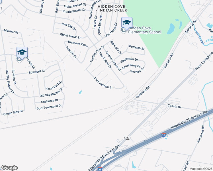 map of restaurants, bars, coffee shops, grocery stores, and more near 5334 Castle Cove in San Antonio
