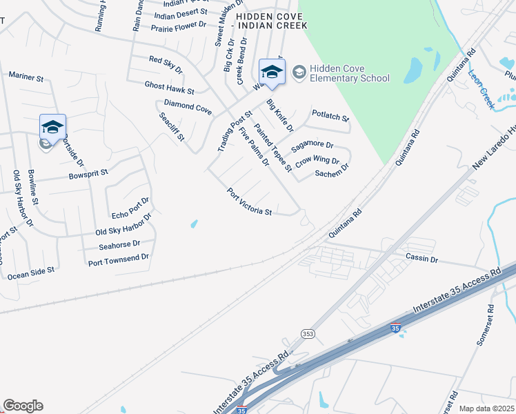 map of restaurants, bars, coffee shops, grocery stores, and more near 5334 Castle Cove in San Antonio