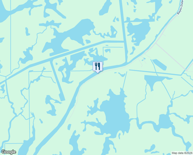 map of restaurants, bars, coffee shops, grocery stores, and more near 3372-3386 Bayou Dularge Road in Terrebonne Parish