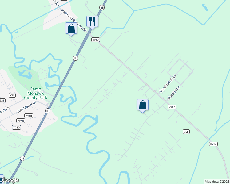 map of restaurants, bars, coffee shops, grocery stores, and more near 7211 Bayou Timbers Drive in Alvin