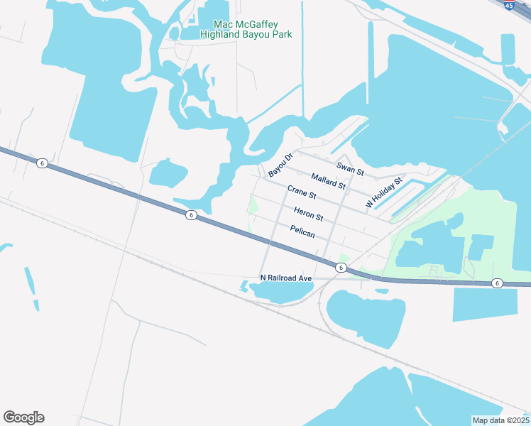 map of restaurants, bars, coffee shops, grocery stores, and more near 4818 Pelican in Hitchcock