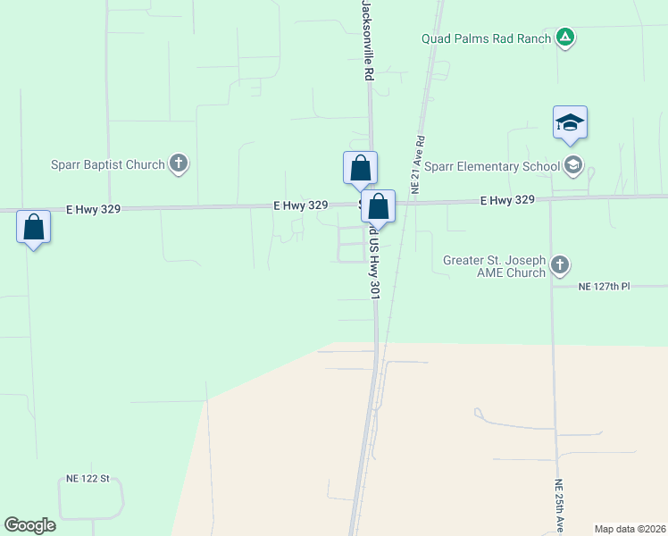 map of restaurants, bars, coffee shops, grocery stores, and more near 1810 Northeast 128th Place in Anthony