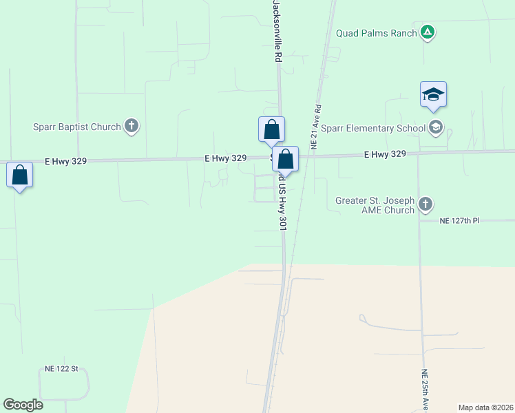 map of restaurants, bars, coffee shops, grocery stores, and more near 1810 Northeast 128th Place in Anthony
