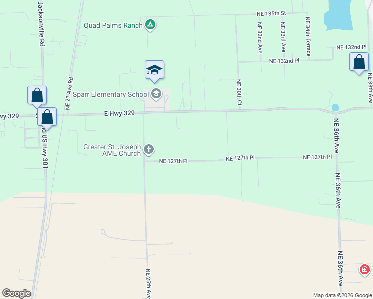 map of restaurants, bars, coffee shops, grocery stores, and more near 2735 Northeast 127th Place in Anthony