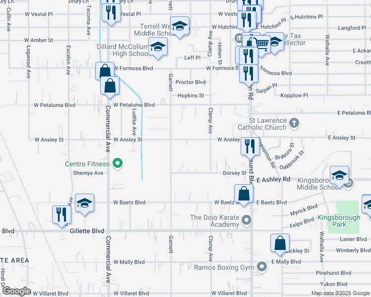 map of restaurants, bars, coffee shops, grocery stores, and more near 230 West Ansley Street in San Antonio