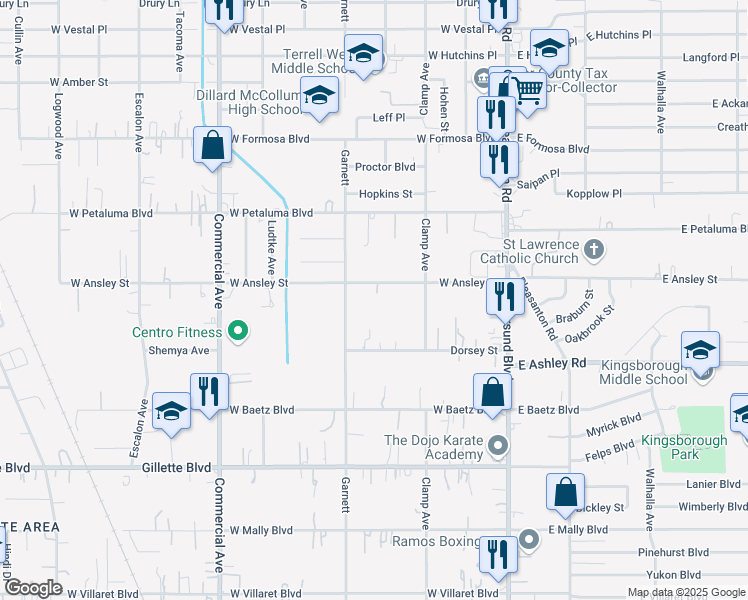 map of restaurants, bars, coffee shops, grocery stores, and more near 230 West Ansley Street in San Antonio