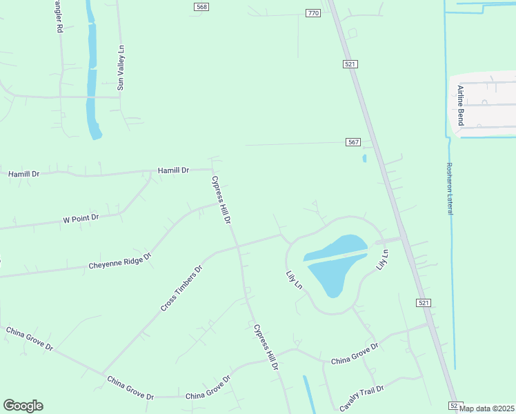 map of restaurants, bars, coffee shops, grocery stores, and more near 17414 Blackhawk Court in Rosharon