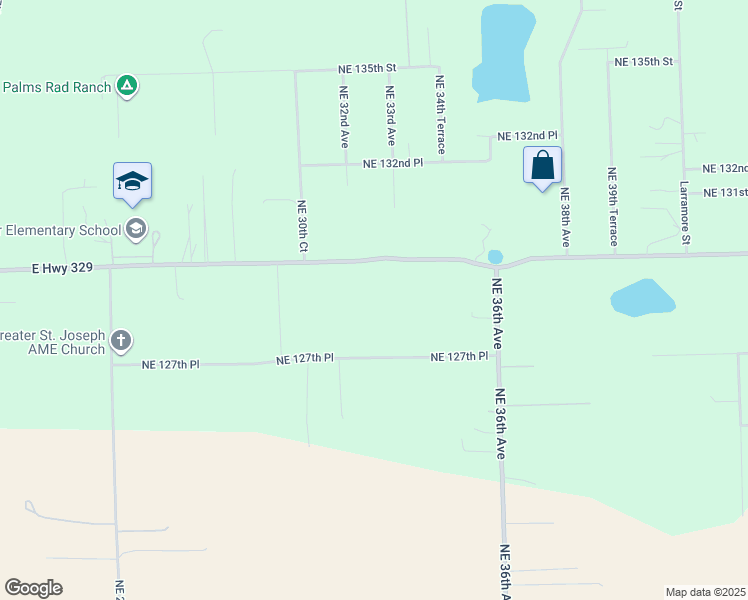 map of restaurants, bars, coffee shops, grocery stores, and more near 3220 Northeast County Road 329 in Anthony
