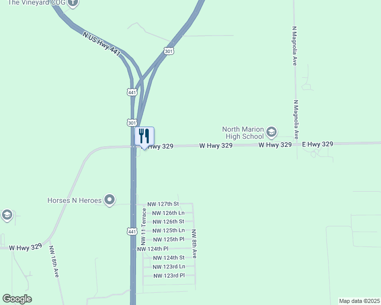map of restaurants, bars, coffee shops, grocery stores, and more near 810 West Highway 329 in Citra
