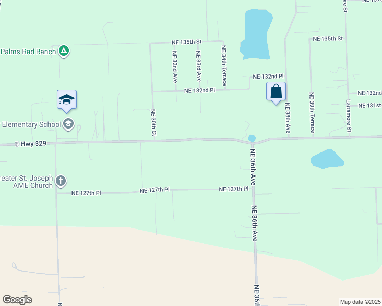 map of restaurants, bars, coffee shops, grocery stores, and more near 3220 Northeast County Road 329 in Anthony