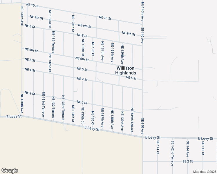 map of restaurants, bars, coffee shops, grocery stores, and more near 370 Northeast 138th Avenue in Williston