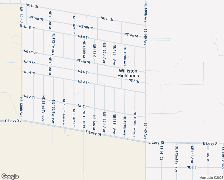 map of restaurants, bars, coffee shops, grocery stores, and more near 370 Northeast 138th Avenue in Williston