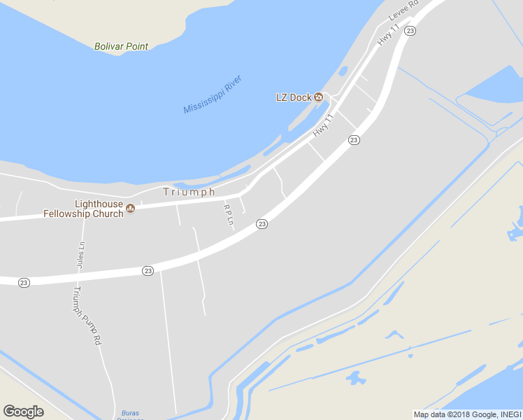 map of restaurants, bars, coffee shops, grocery stores, and more near 37371 Highway 11 in Buras