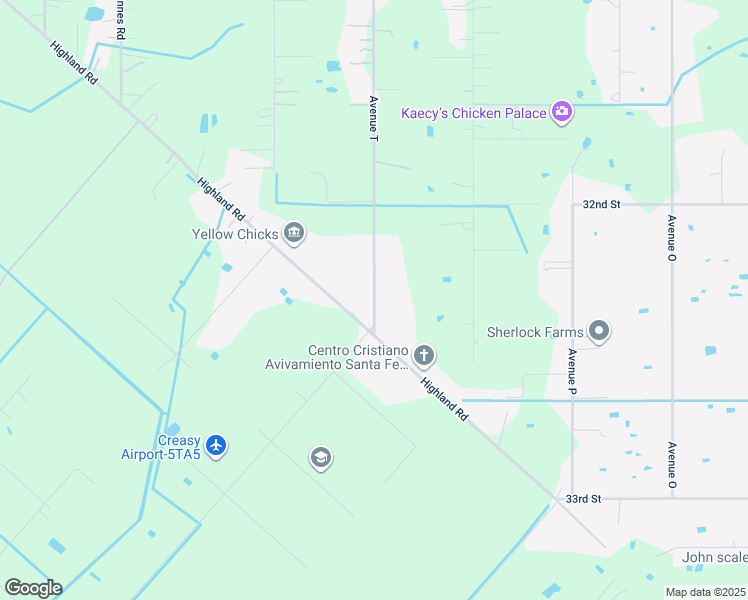 map of restaurants, bars, coffee shops, grocery stores, and more near 7310 Avenue T in Santa Fe