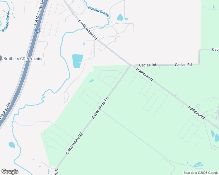 map of restaurants, bars, coffee shops, grocery stores, and more near 8495 South Ww White Road in San Antonio