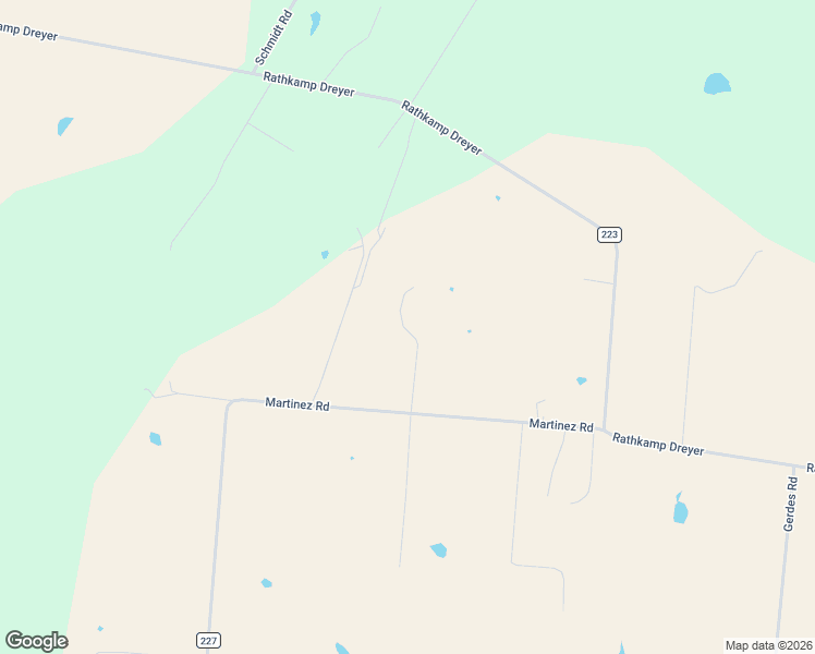 map of restaurants, bars, coffee shops, grocery stores, and more near 1742 Martinez Road in Yoakum