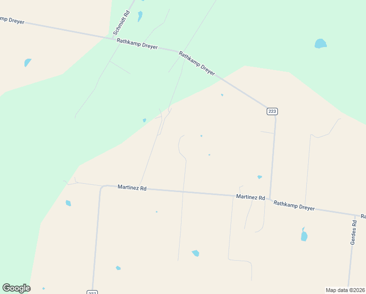 map of restaurants, bars, coffee shops, grocery stores, and more near 1742 Martinez Road in Yoakum