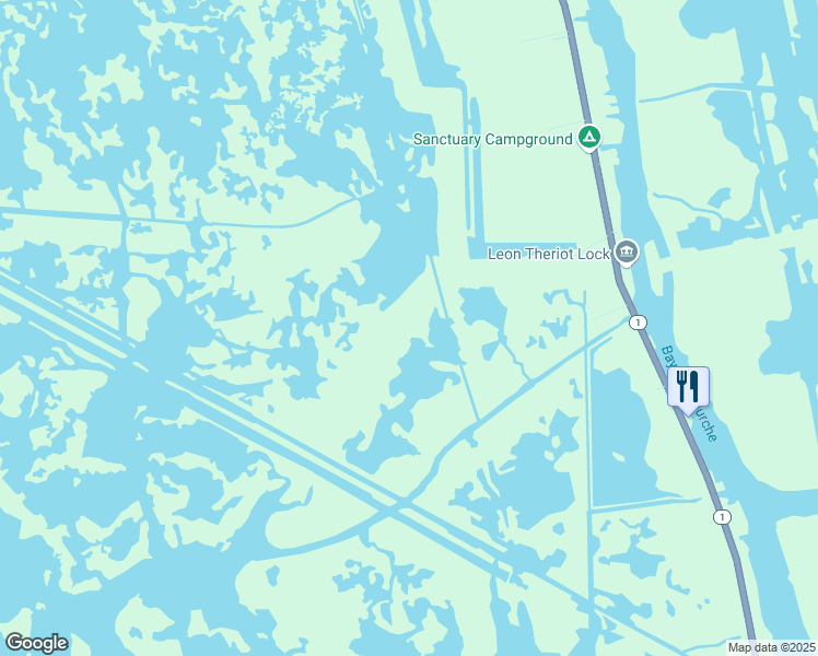 map of restaurants, bars, coffee shops, grocery stores, and more near 24271 Louisiana 1 in Golden Meadow