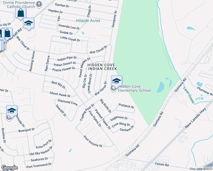 map of restaurants, bars, coffee shops, grocery stores, and more near 8706 Tesoro Hills in San Antonio
