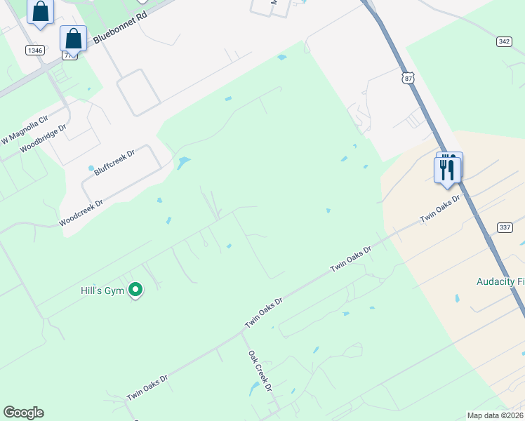 map of restaurants, bars, coffee shops, grocery stores, and more near 804 Wolf Lane in La Vernia