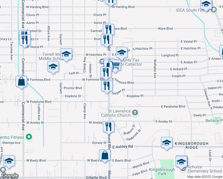 map of restaurants, bars, coffee shops, grocery stores, and more near 3720 Pleasanton Road in San Antonio