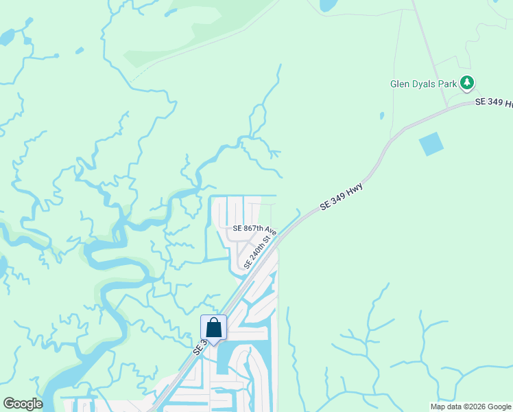 map of restaurants, bars, coffee shops, grocery stores, and more near 10 Southeast County Road 349 in Old Town