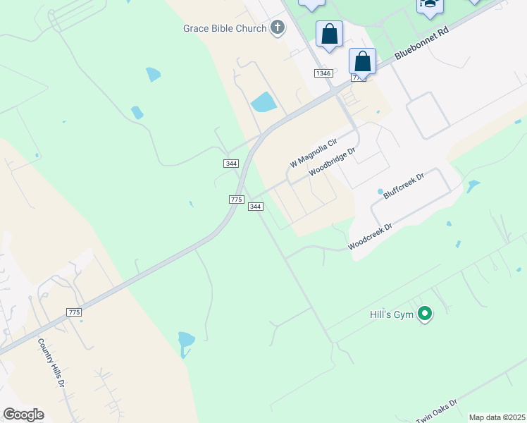 map of restaurants, bars, coffee shops, grocery stores, and more near 360 County Road 344 in La Vernia