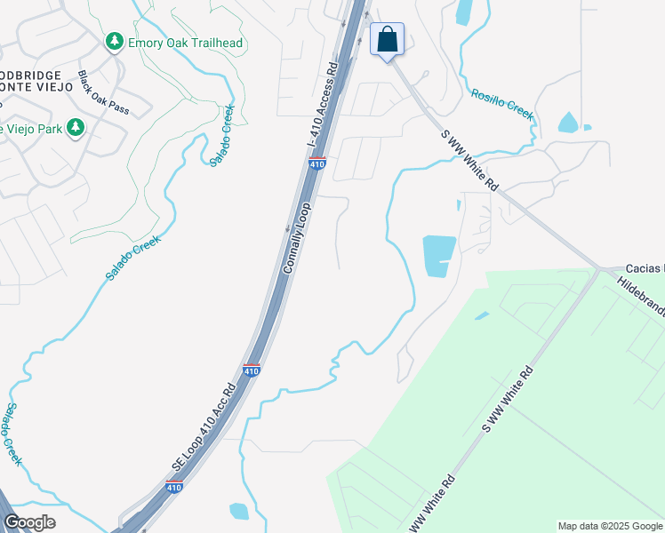 map of restaurants, bars, coffee shops, grocery stores, and more near 7902 Southeast Loop 410 Access Road in San Antonio
