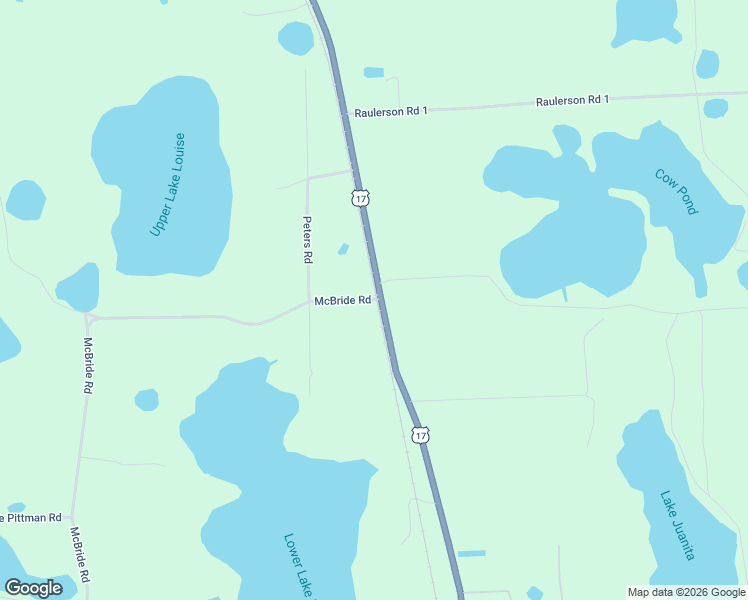 map of restaurants, bars, coffee shops, grocery stores, and more near 2343 McBride Road in Seville