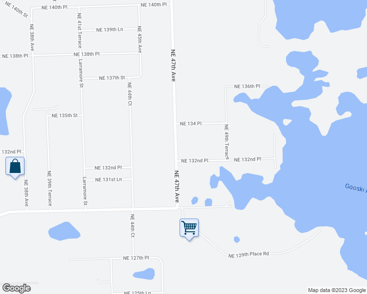 map of restaurants, bars, coffee shops, grocery stores, and more near 13315 Northeast 47th Avenue in Anthony