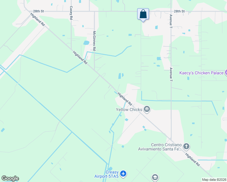 map of restaurants, bars, coffee shops, grocery stores, and more near 7210 Highland Road in Santa Fe