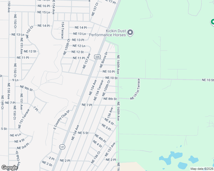 map of restaurants, bars, coffee shops, grocery stores, and more near Northeast 155 Court in Williston