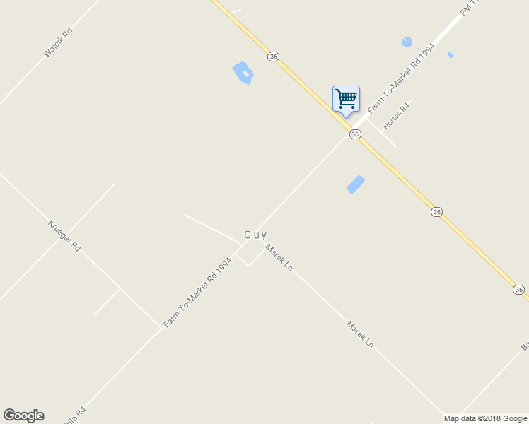 map of restaurants, bars, coffee shops, grocery stores, and more near 13410 Vrlla Road in Guy