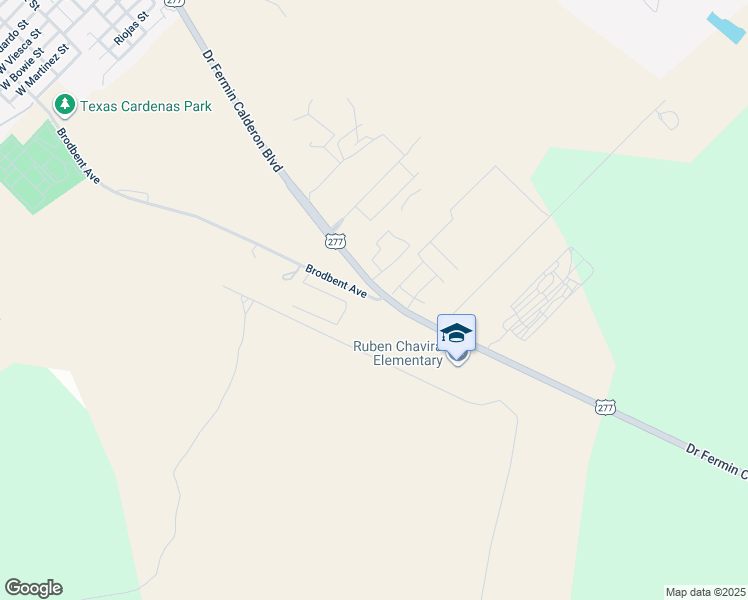 map of restaurants, bars, coffee shops, grocery stores, and more near 2500 Brodbent Avenue in Del Rio