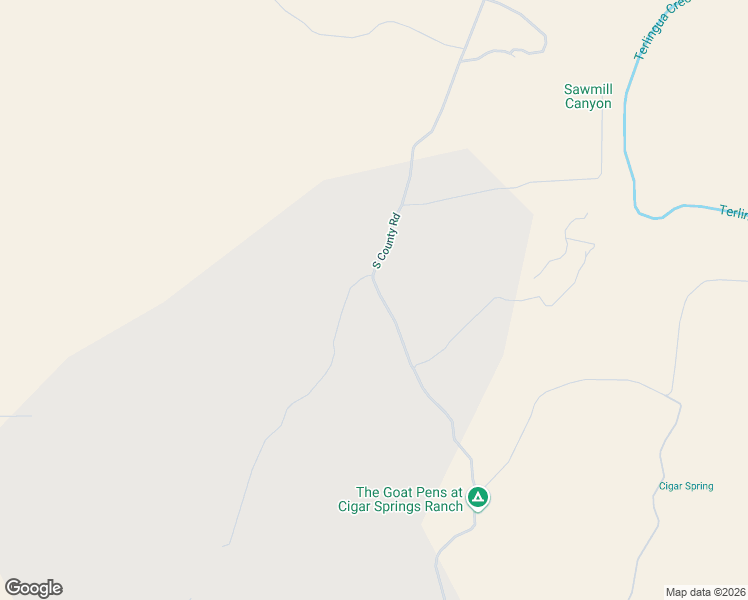 map of restaurants, bars, coffee shops, grocery stores, and more near 2601 South County Road in Terlingua