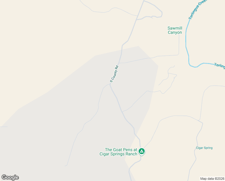 map of restaurants, bars, coffee shops, grocery stores, and more near 2601 South County Road in Terlingua