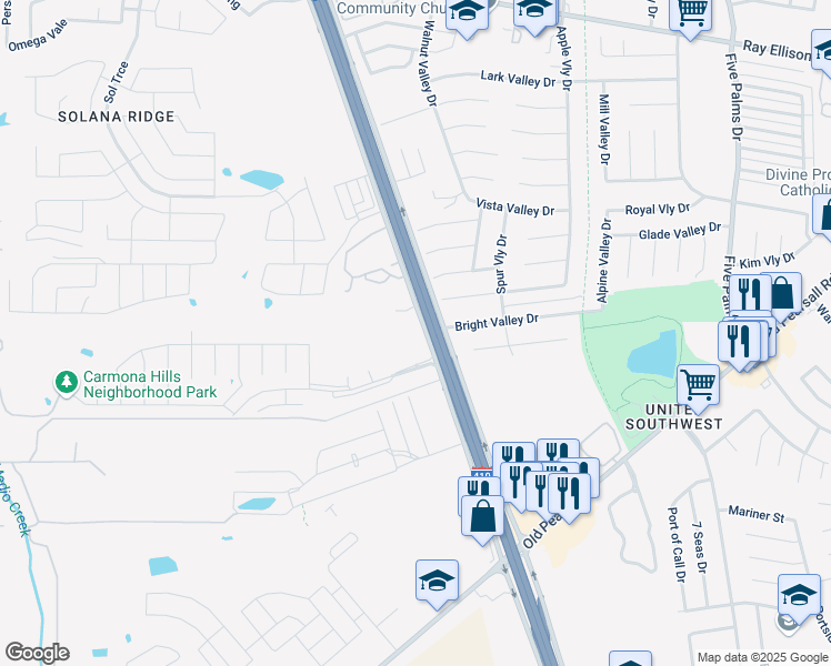 map of restaurants, bars, coffee shops, grocery stores, and more near 8373 Southwest Loop 410 in San Antonio