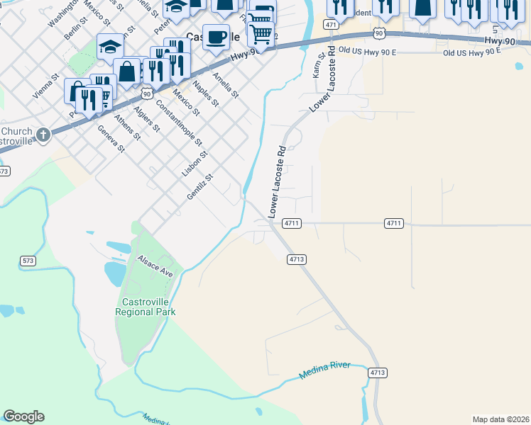 map of restaurants, bars, coffee shops, grocery stores, and more near 925 Lower Lacoste Road in Castroville