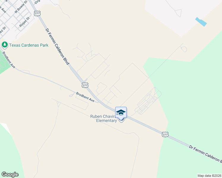 map of restaurants, bars, coffee shops, grocery stores, and more near 1013 Tesoro Run in Del Rio