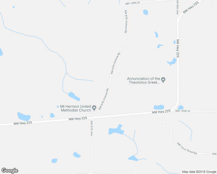 map of restaurants, bars, coffee shops, grocery stores, and more near Northwest 87th Avenue Road in Reddick