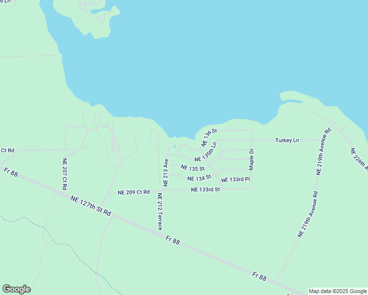 map of restaurants, bars, coffee shops, grocery stores, and more near 21361 Northeast 136 Street in Salt Springs