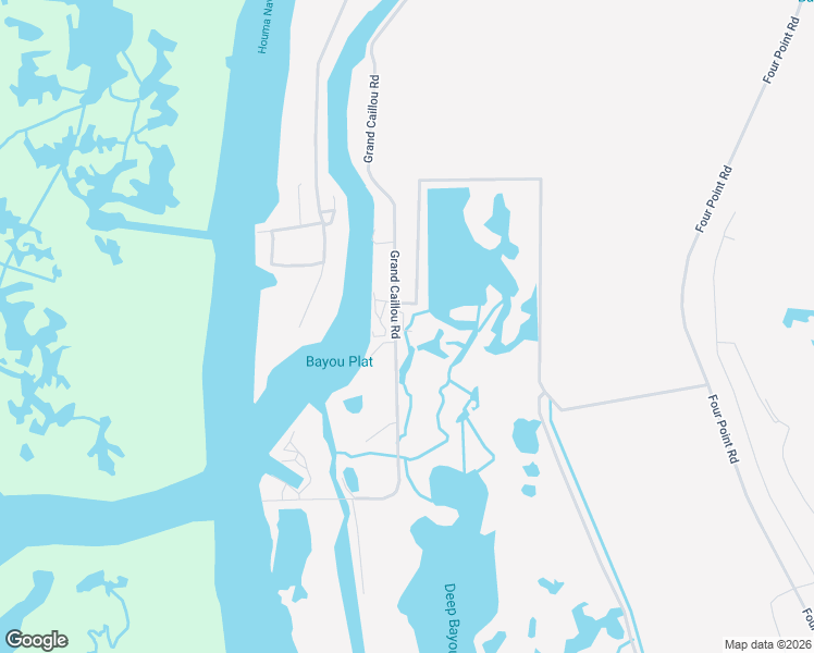 map of restaurants, bars, coffee shops, grocery stores, and more near 9281 Grand Caillou Road in Dulac