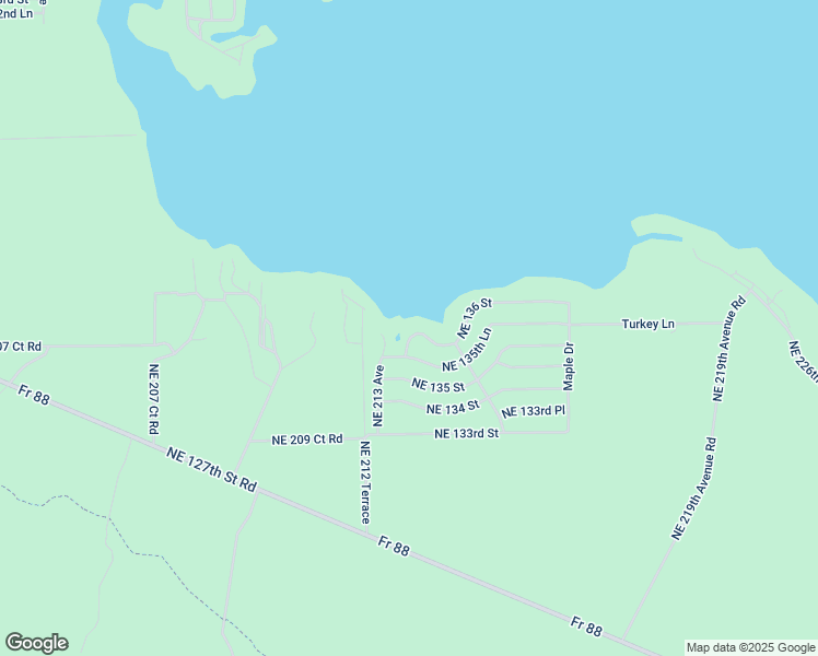 map of restaurants, bars, coffee shops, grocery stores, and more near 21361 Northeast 136 Street in Salt Springs