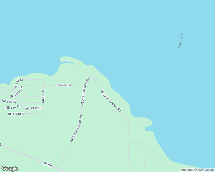 map of restaurants, bars, coffee shops, grocery stores, and more near 13501 Northeast 226th Avenue Road in Fort McCoy