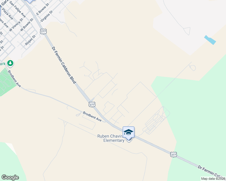 map of restaurants, bars, coffee shops, grocery stores, and more near 268 Vista Oriente in Del Rio